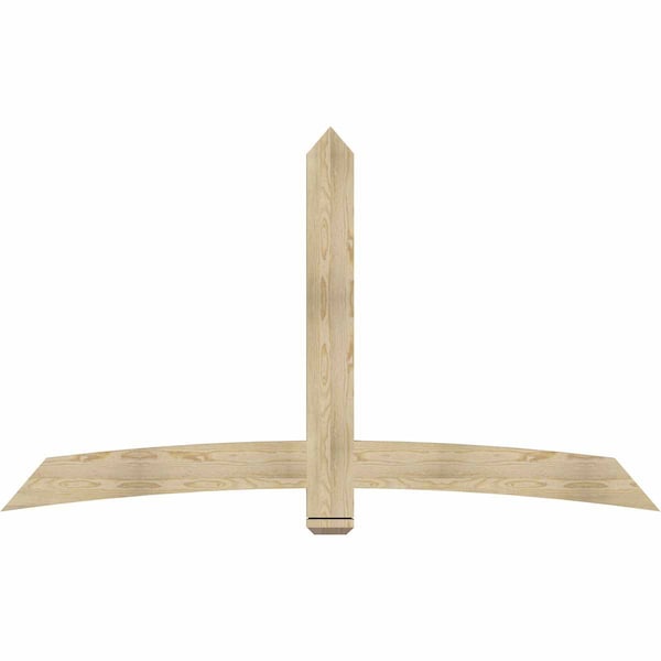 Ekena Millwork Bellingham Rough Sawn Timber Gable Bracket, Douglas Fir, 84"W x 49"H x 2"D x 6"F, 14/12 Pitch GBW084X49X0206BEL00RDF - main